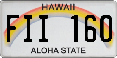 HI license plate FII160