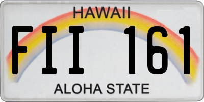 HI license plate FII161
