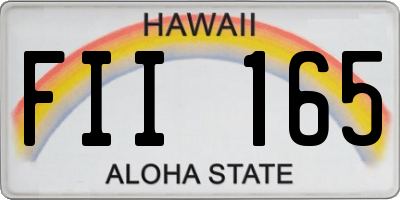 HI license plate FII165