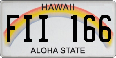 HI license plate FII166