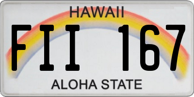 HI license plate FII167