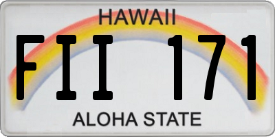 HI license plate FII171