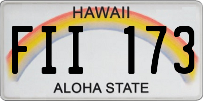 HI license plate FII173