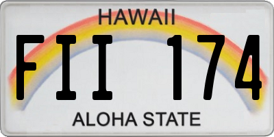 HI license plate FII174