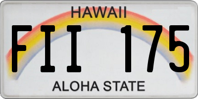 HI license plate FII175