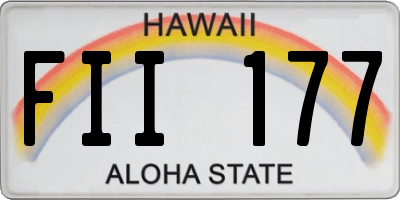 HI license plate FII177