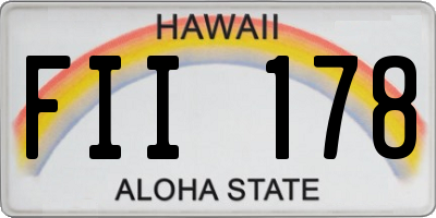 HI license plate FII178
