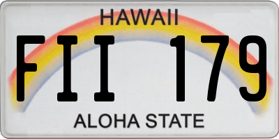 HI license plate FII179