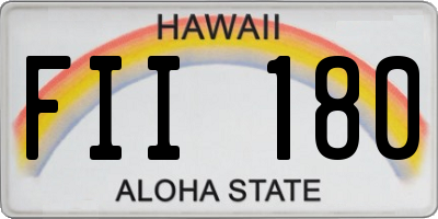 HI license plate FII180