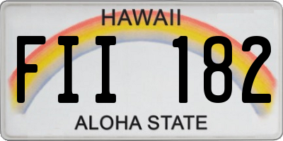 HI license plate FII182