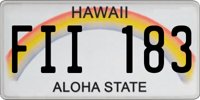 HI license plate FII183