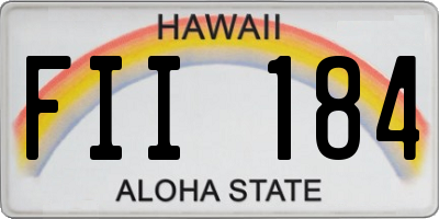 HI license plate FII184