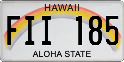 HI license plate FII185