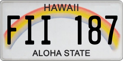 HI license plate FII187