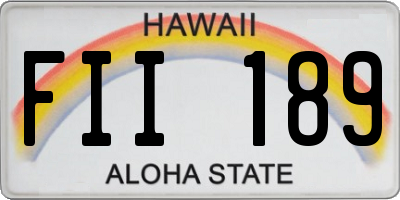 HI license plate FII189