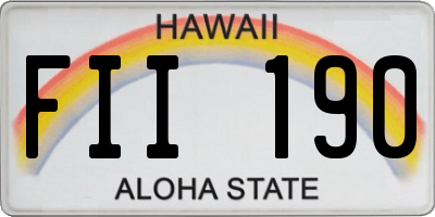 HI license plate FII190