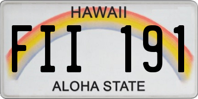 HI license plate FII191