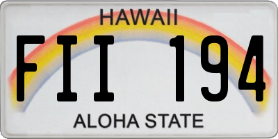 HI license plate FII194
