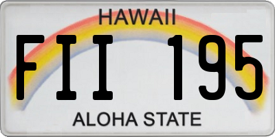 HI license plate FII195