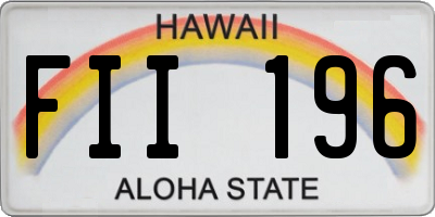 HI license plate FII196