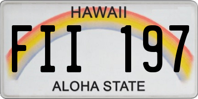 HI license plate FII197