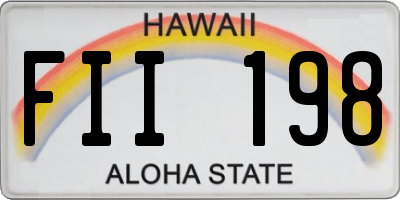 HI license plate FII198