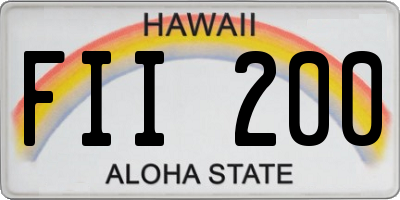 HI license plate FII200
