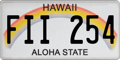 HI license plate FII254