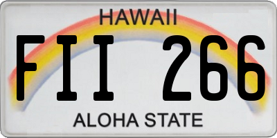 HI license plate FII266
