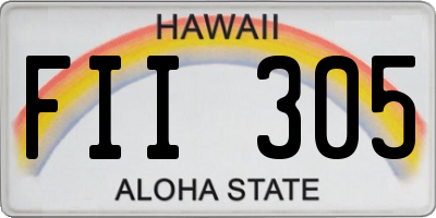 HI license plate FII305