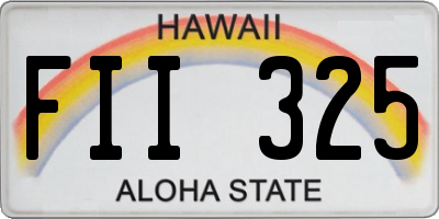 HI license plate FII325