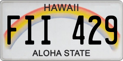 HI license plate FII429