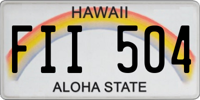 HI license plate FII504