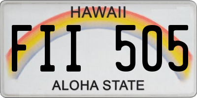 HI license plate FII505