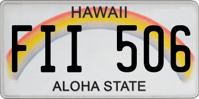 HI license plate FII506