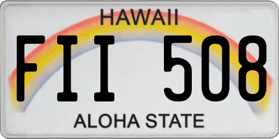 HI license plate FII508