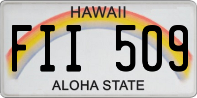 HI license plate FII509