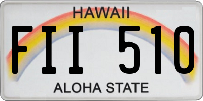 HI license plate FII510
