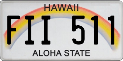 HI license plate FII511