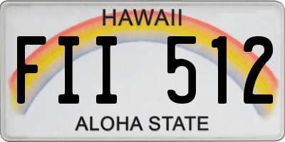 HI license plate FII512