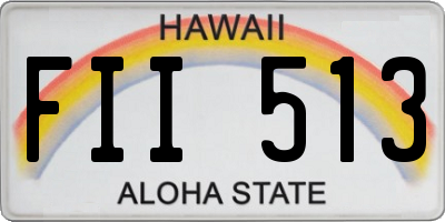 HI license plate FII513