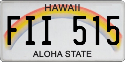 HI license plate FII515