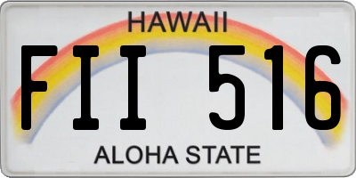 HI license plate FII516