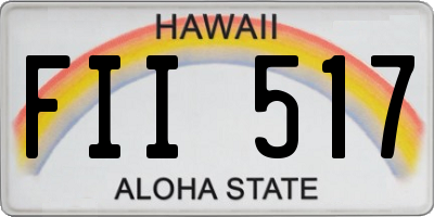 HI license plate FII517