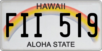 HI license plate FII519