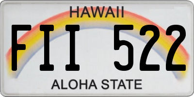 HI license plate FII522