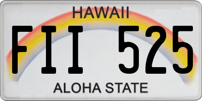 HI license plate FII525