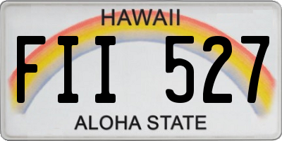 HI license plate FII527