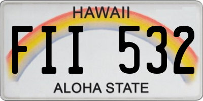HI license plate FII532