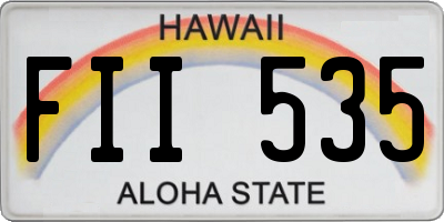 HI license plate FII535